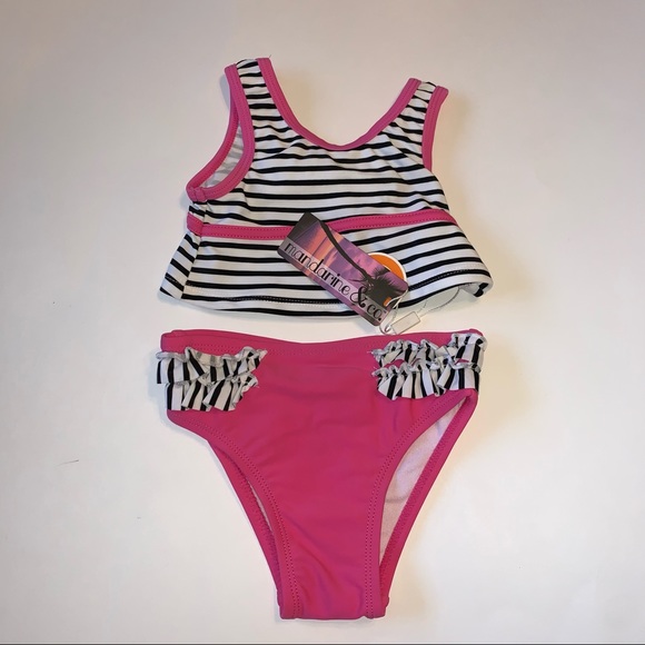 NWT 12M Mandarine & Co. pink swimsuit - Picture 2 of 12
